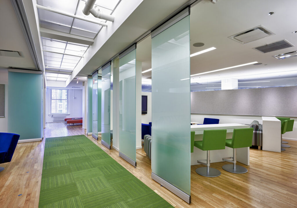 Luminous Ava movable glass walls from Kwik-Wall